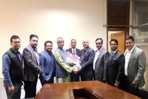 EC Members of IOF paid a courtesy visit to The Honâ€™ble Telecom Minister.