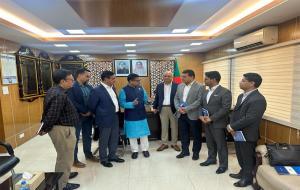 EC Members of IOF paid a courtesy visit to Ministry of Posts, Telecommunications and Information Technology.